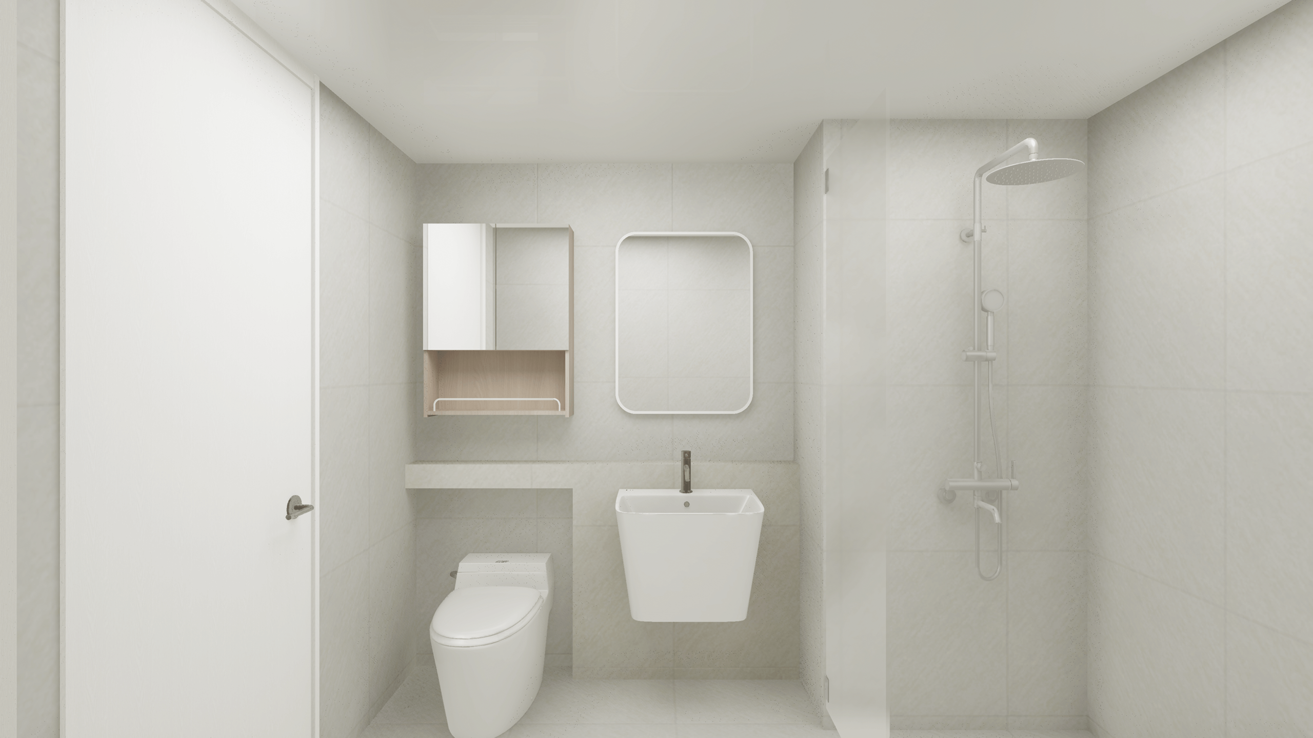 차분한 화이트우드 인테리어