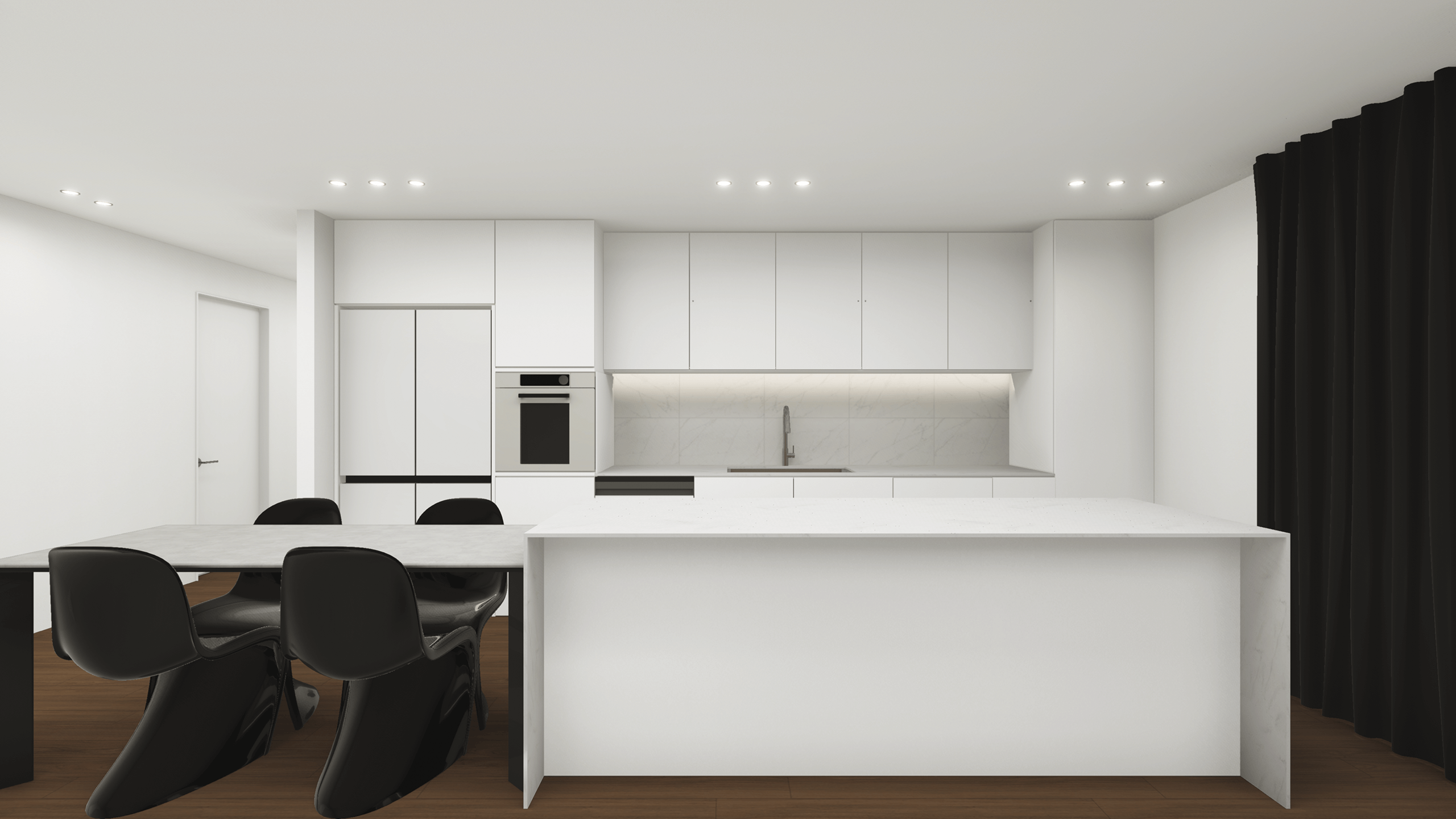 무채색 속 우드 한스푼