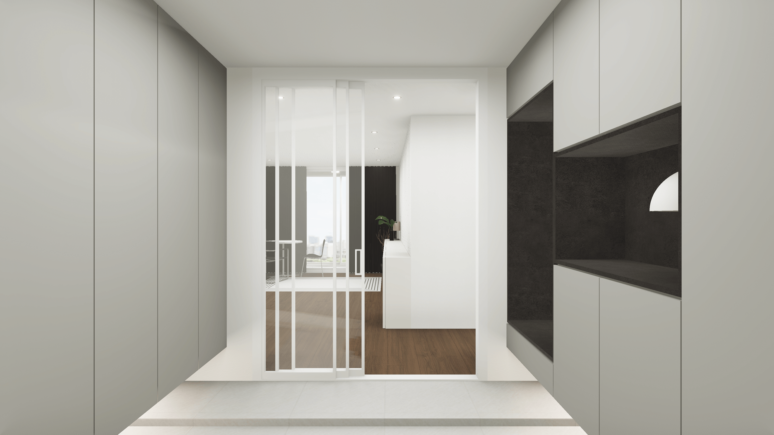 무채색 속 우드 한스푼