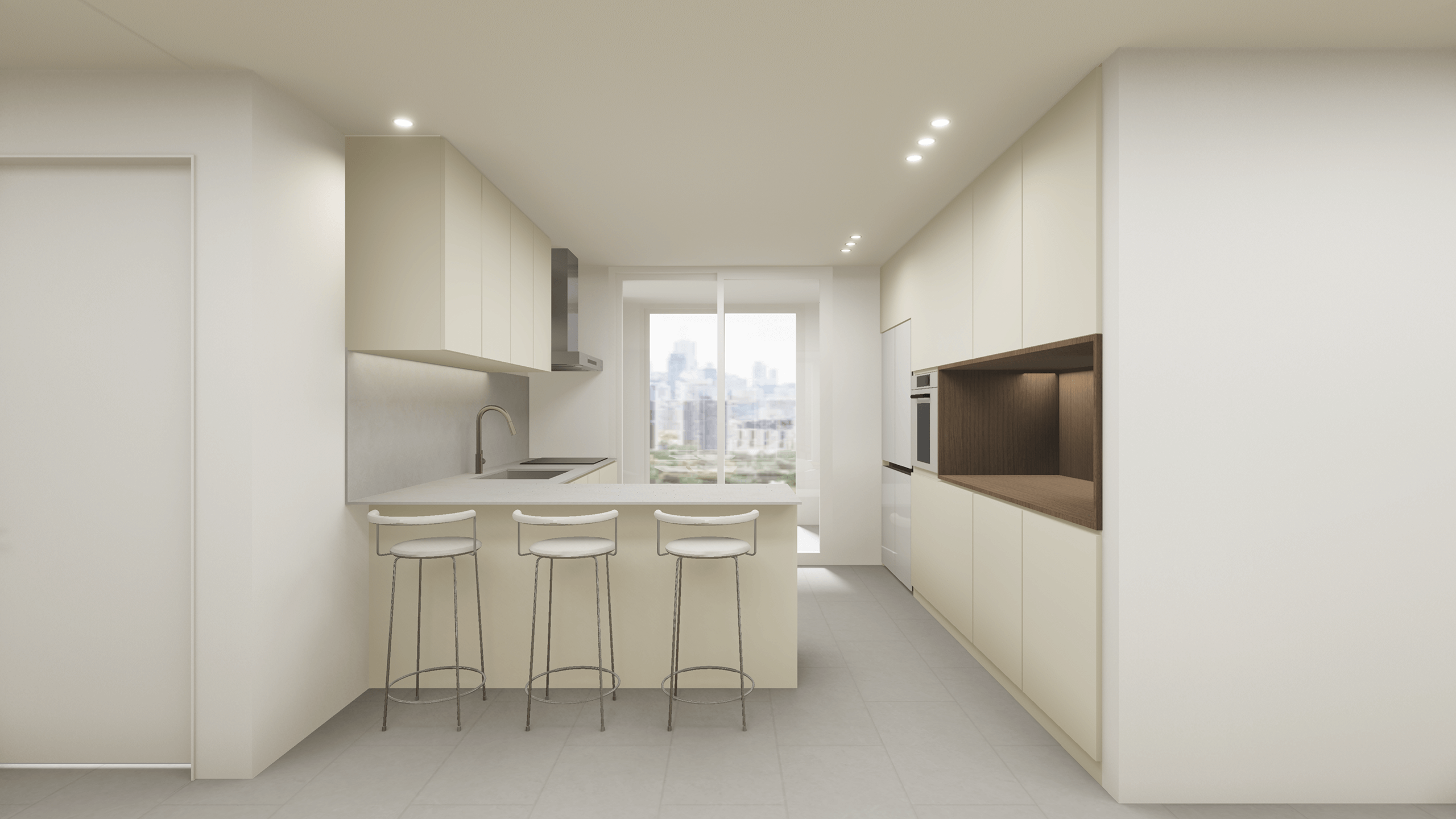 화이트&딥브라운 미니멀 하우스