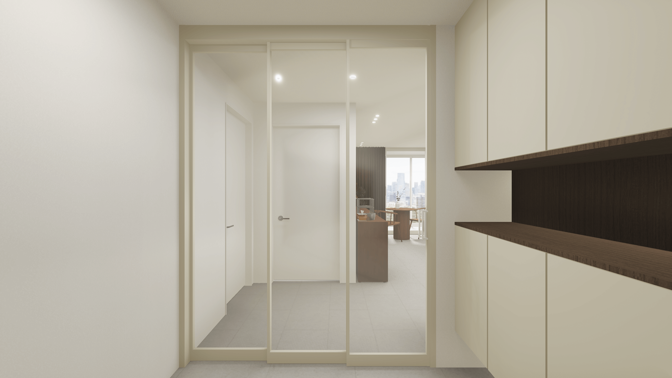 화이트&딥브라운 미니멀 하우스