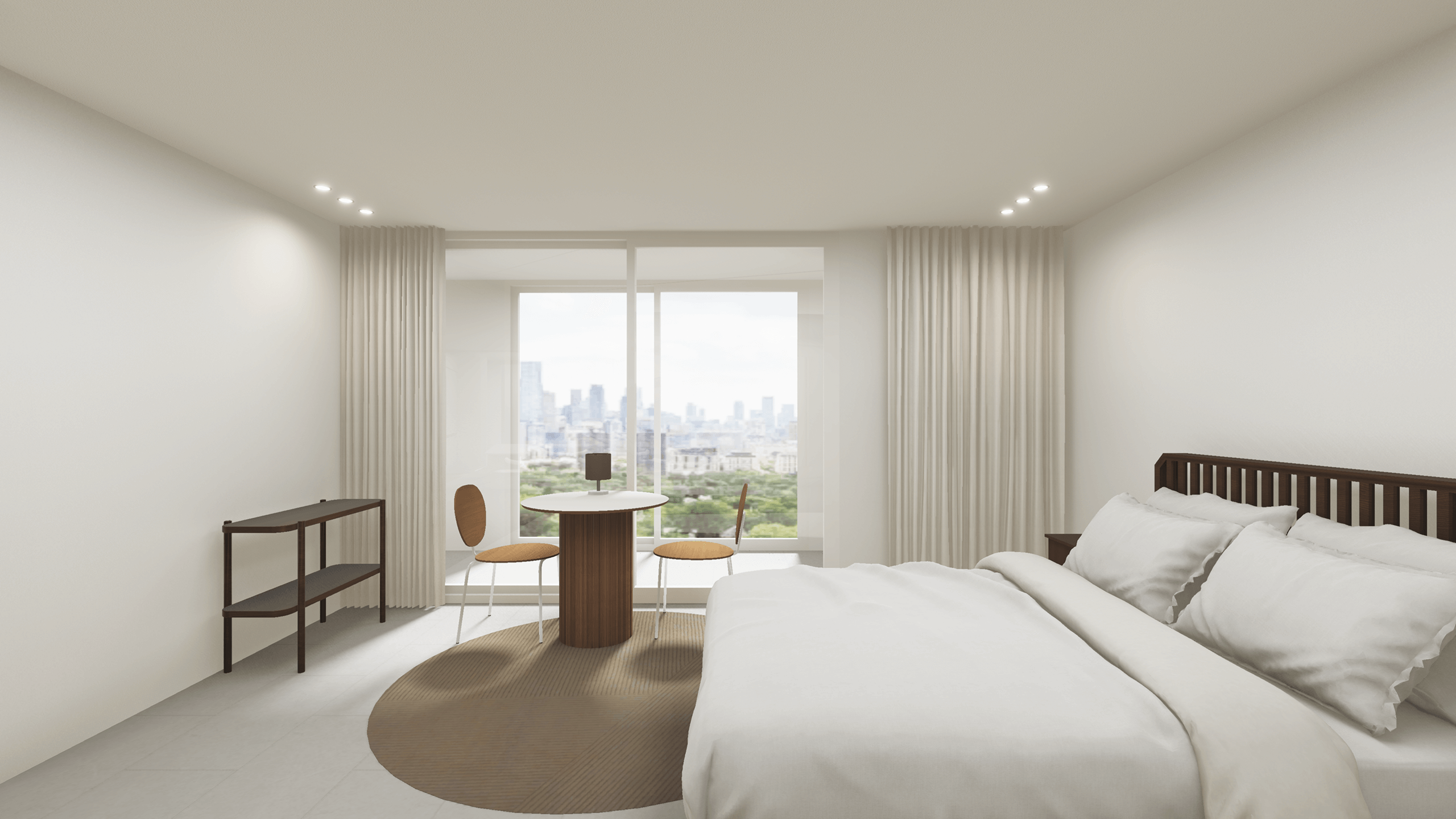 화이트&딥브라운 미니멀 하우스