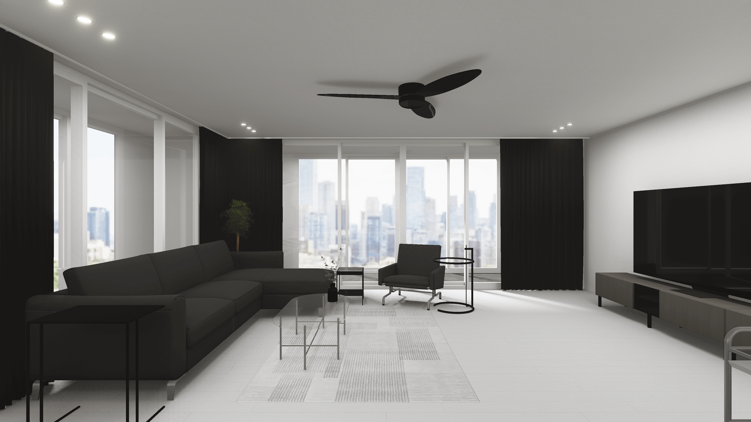 화이트와 우드의 깔끔한 균형